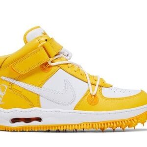 Nike Off-White x Air Force 1 SP Leather Mid Varsity Maize Men’s Size 6